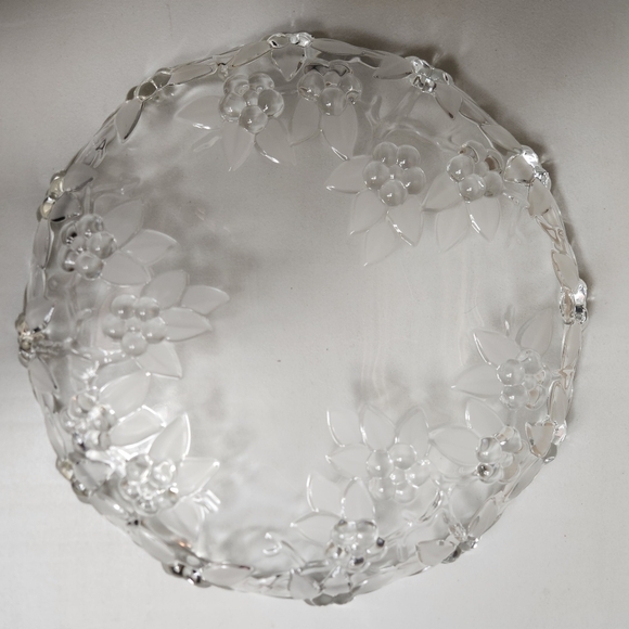 Carmen Satiniert Vintage Clear Glass Serving Tray Teller Walther Glas 12" - Picture 9 of 10